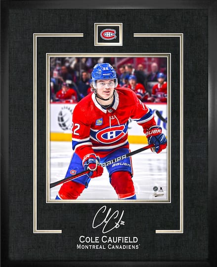 Cole Caufield 16" x 20" Replica Signature Frame Canadiens